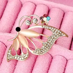 Rhinestone Butterfly Decor Brooch/Pin